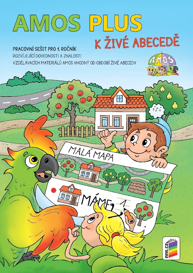 Pracovní sešit k ŽIVÉ ABECEDĚ - AMOS PLUS se samolepkami