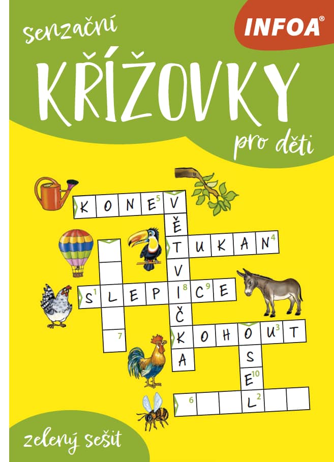 SENZAČNÍ KŘÍŽOVKY PRO DĚTI - zelený sešit