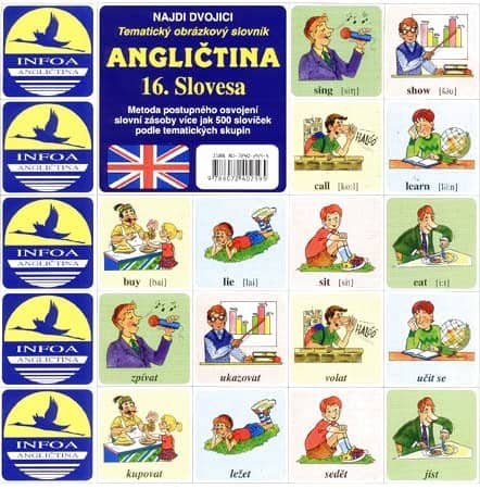 SLOVESA - ANGLICKÉ PEXESO 16 - tematický obrázkový slovník