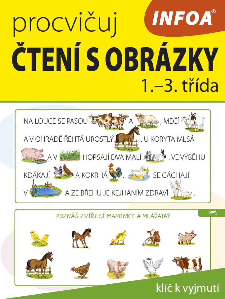 Procvičuj ČTENÍ s OBRÁZKY - zábavný pracovní sešit pro 1. až 3. třídu