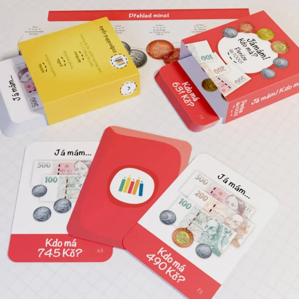 Já mám, kdo má? Peníze 3 - karetní hra na počítání do 1000