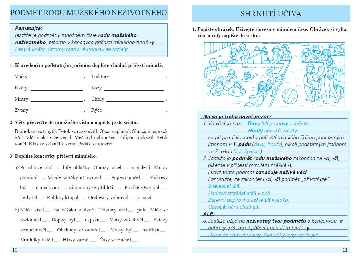 PROCVIČUJEME SHODU PŘÍSUDKU s PODMĚTEM - pracovní sešit