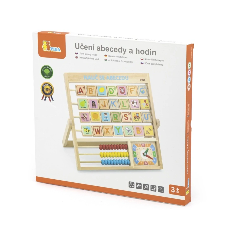 UČENÍ ABECEDY a HODIN s POČÍTADLEM česky