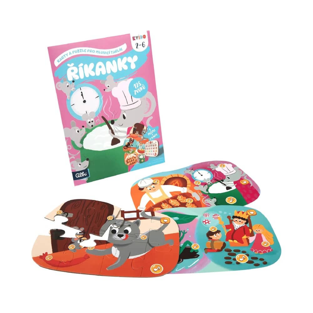 ŘÍKANKY pro Mluvicí tablík Kvído (karty a puzzle rozšiřující sada)