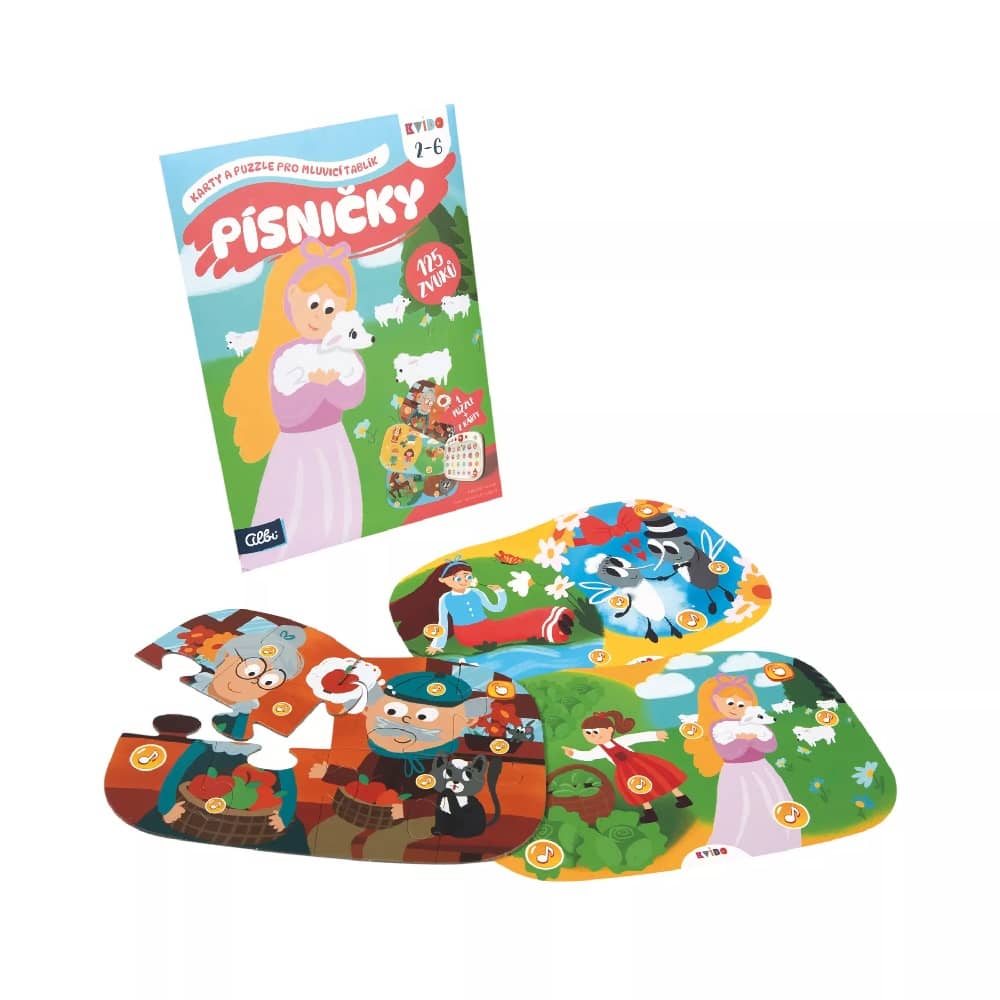 PÍSNIČKY pro Mluvicí tablík Kvído (karty a puzzle rozšiřující sada)