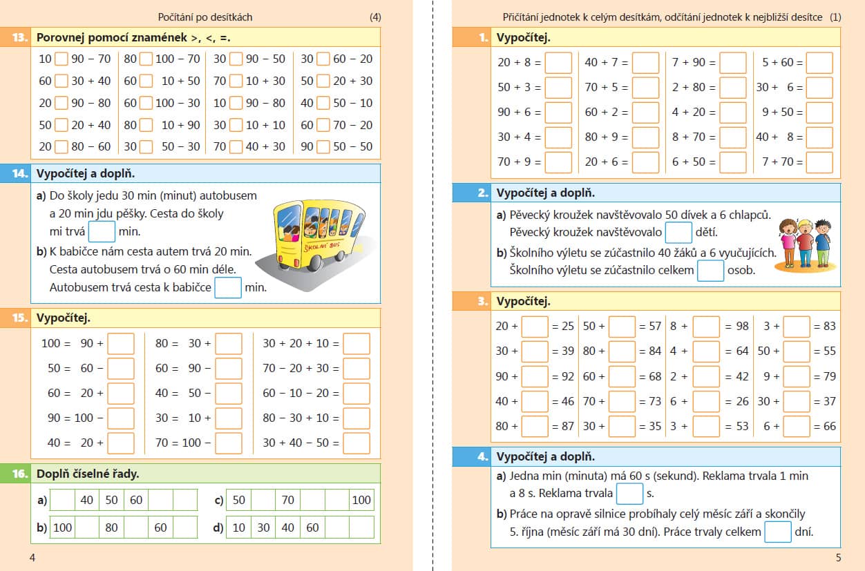 TESTÍKY pro DRUHÁKY - MATEMATIKA 2. díl počítání do 100