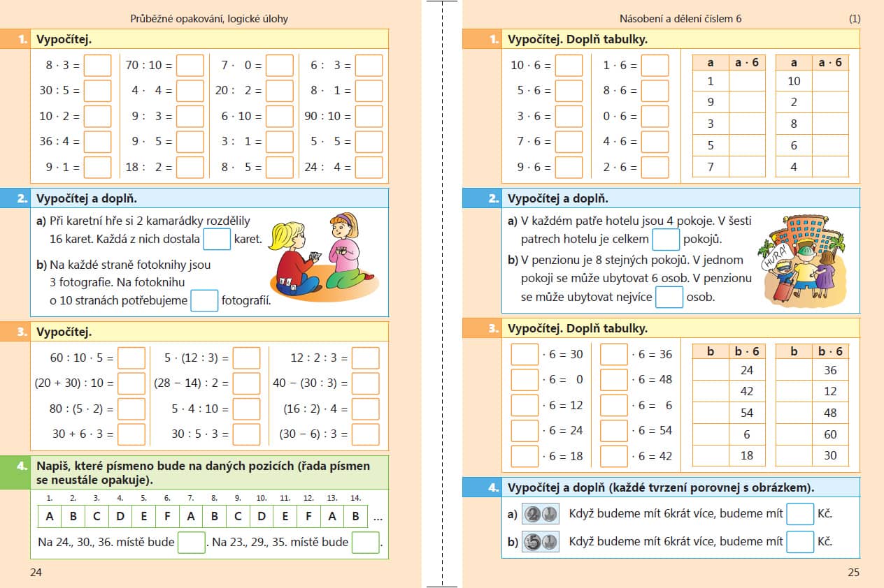 TESTÍKY pro DRUHÁKY - MATEMATIKA 3. díl - násobení a dělení
