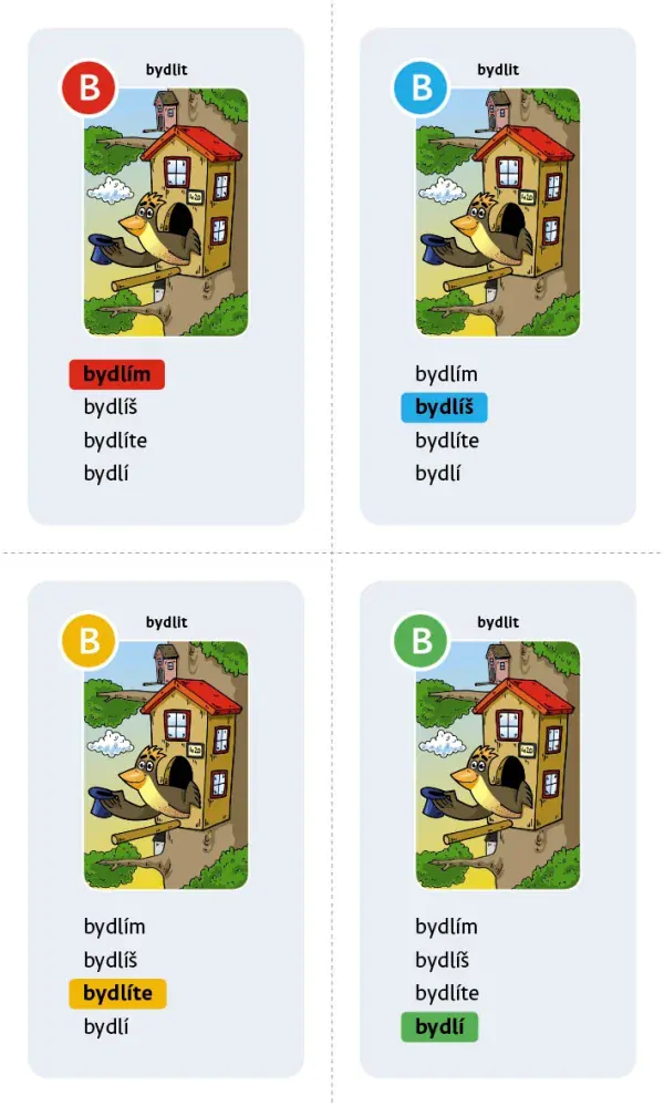 VYJMENOVANÁ SLOVA HROU - KVARTETA