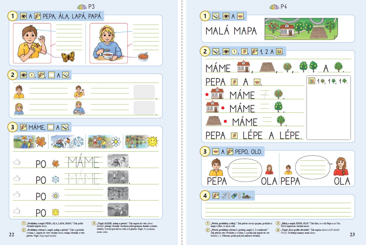 Pracovní sešit k ŽIVÉ ABECEDĚ - AMOS PLUS se samolepkami