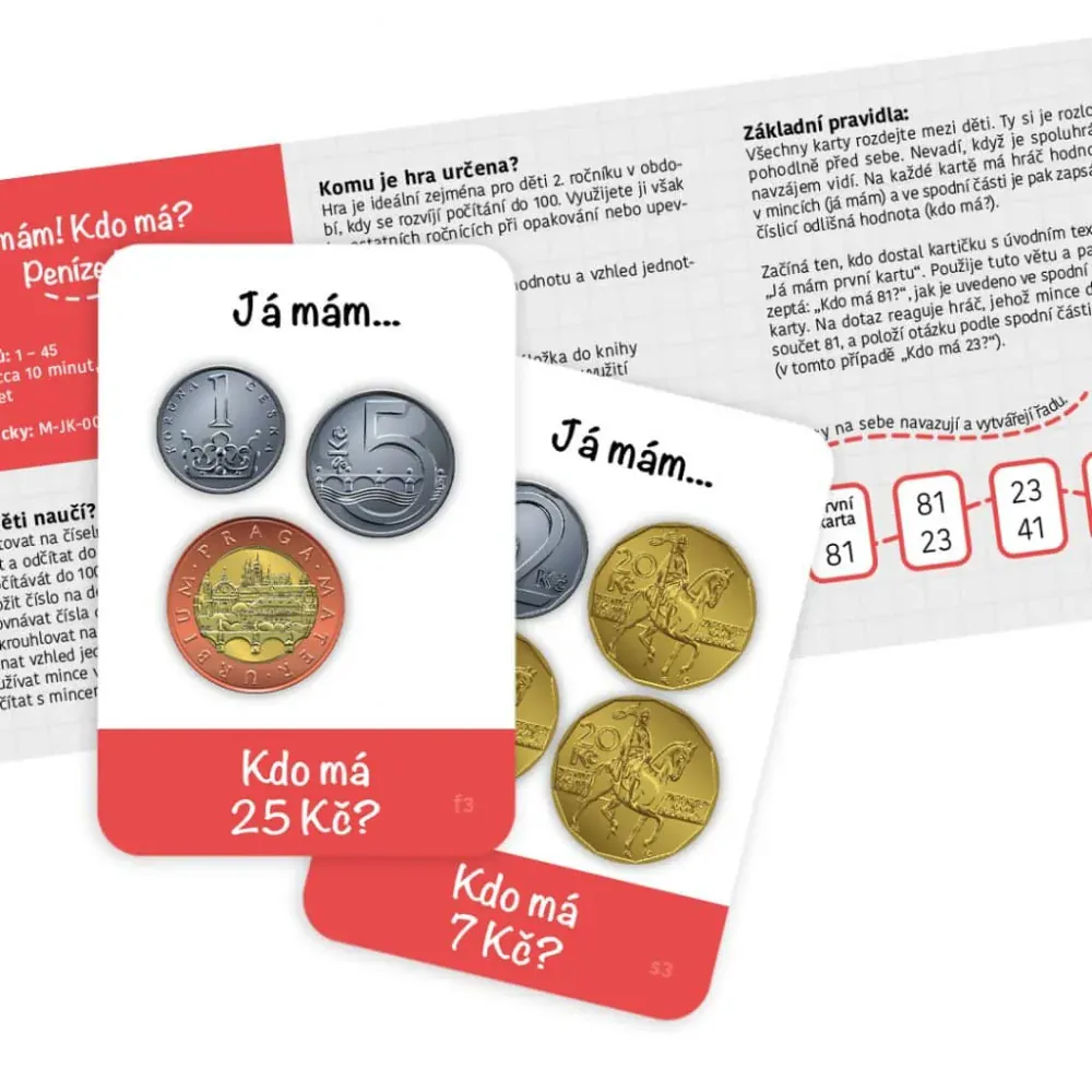 Já mám, kdo má? Peníze 2 - karetní hra na počítání do 100