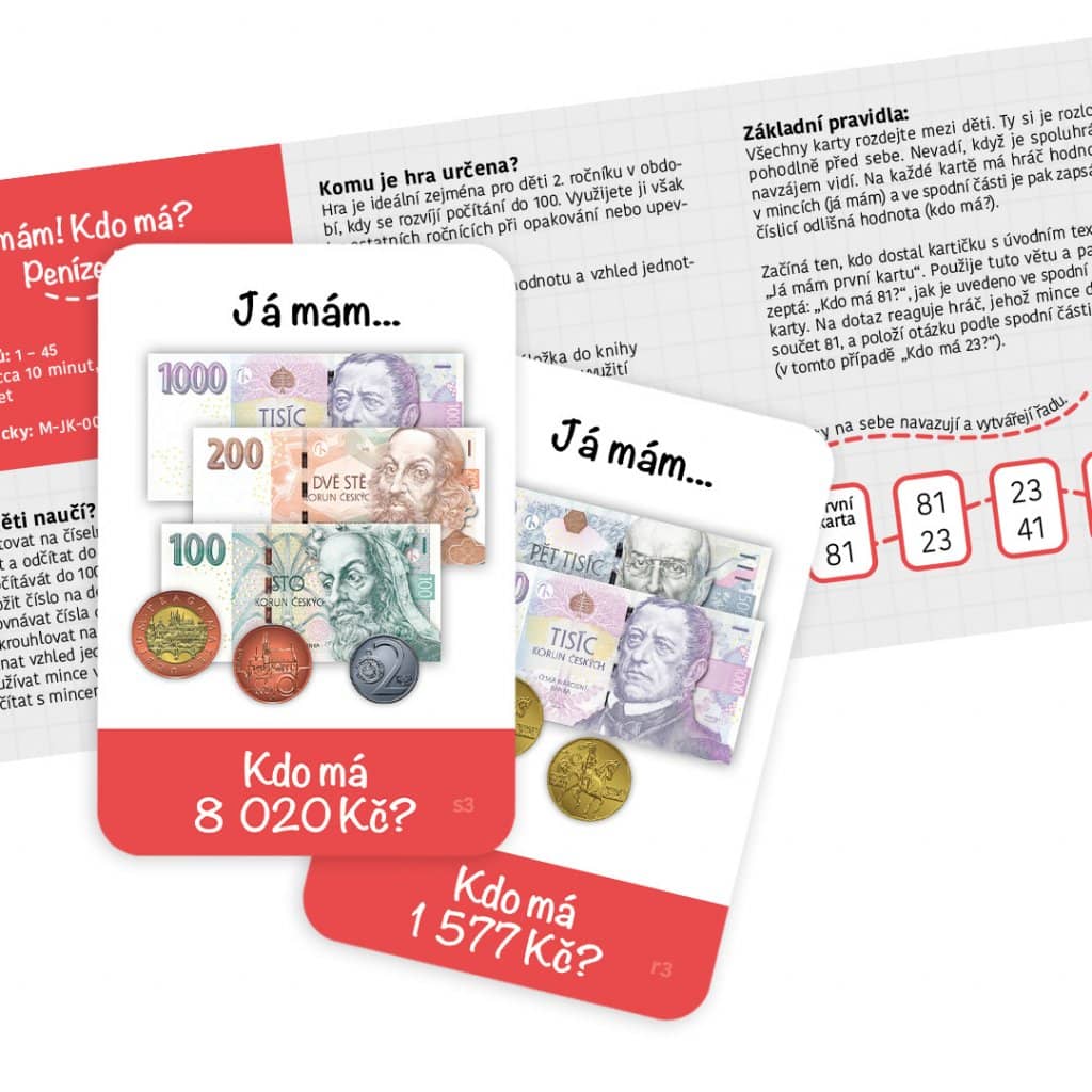 Já mám, kdo má? Peníze 4 - karetní hra na počítání do 10 000