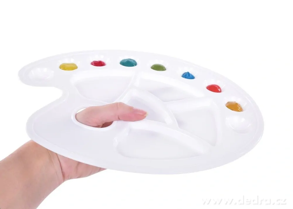 PALETA na MALOVÁNÍ XL s OTVOREM NA PRST