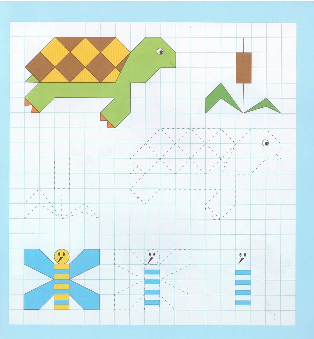 TEČKY a ČTVEREČKY s KOČIČKOU - zábavné spojovačky pro děti