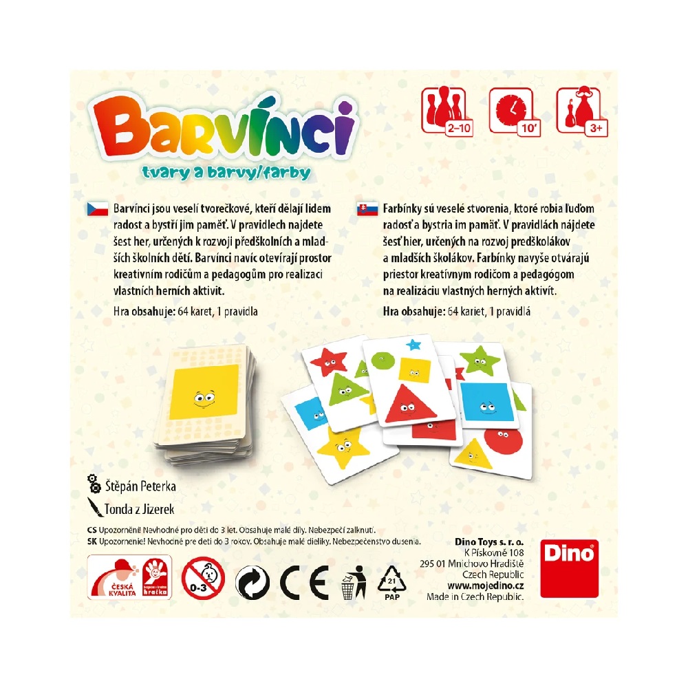 BARVÍNCI tvary a barvy - karetní hra