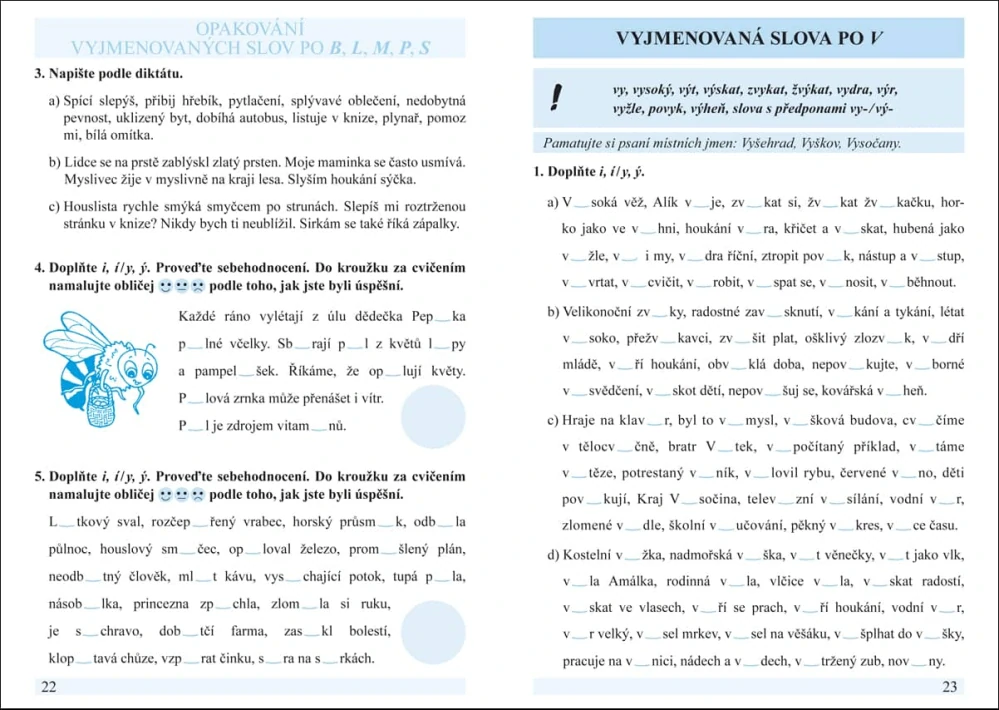 PROCVIČUJEME VYJMENOVANÁ SLOVA - pracovní sešit pro 3. a 4. ročník