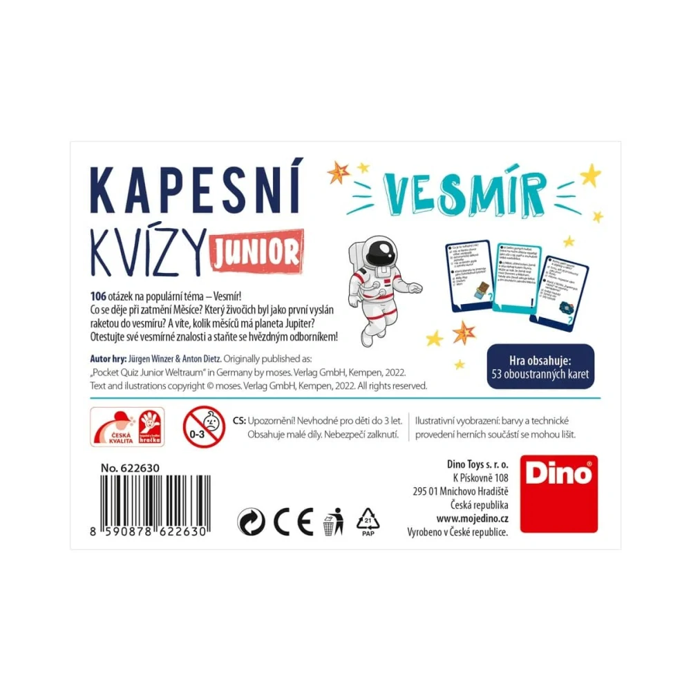 KAPESNÍ KVÍZY JUNIOR - VESMÍR