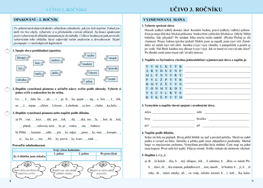 PROCVIČUJEME UČIVO ČESKÉHO JAZYKA - 3. až 5. ročník