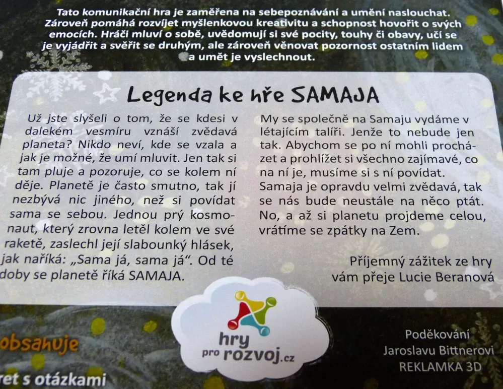 SAMAJA zvědavá planeta