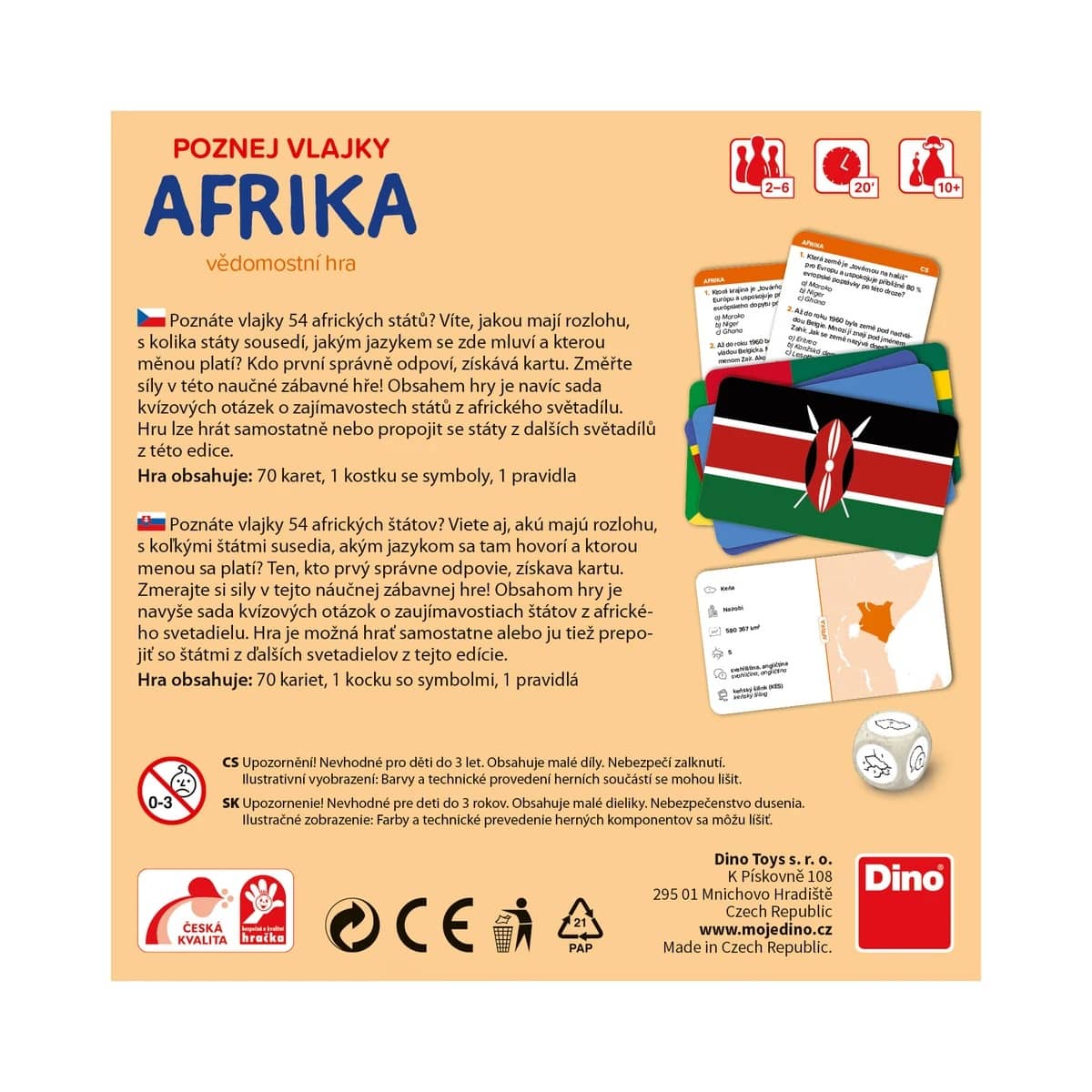 POZNEJ VLAJKY AFRIKA - cestovní hra