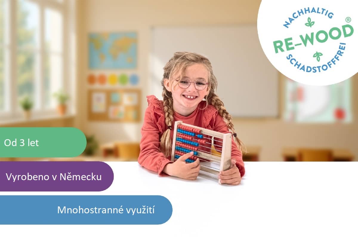 POČÍTÁNÍ do 100 – kuličkové počítadlo po desítkách (100 kuliček)