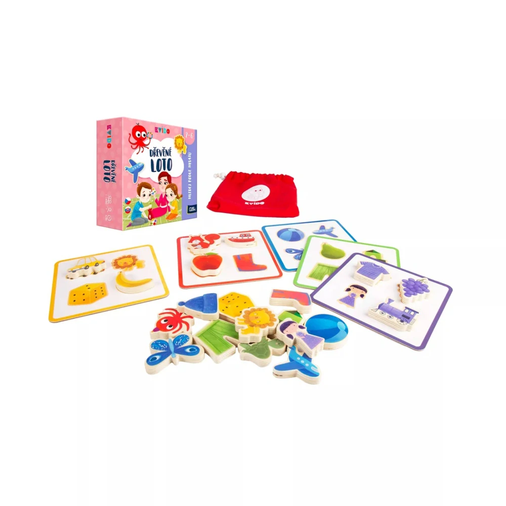 DŘEVĚNÉ LOTO KVÍDO - hledej podle hmatu