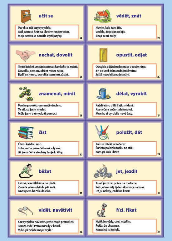 NEPRAVIDELNÁ SLOVESA ANGLIČTINA 1 - 44 karet