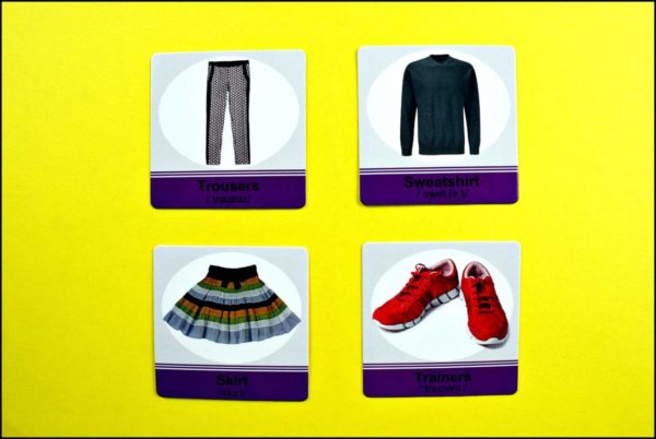 Anglické pexeso OBLEČENÍ - anglická slovíčka hrou