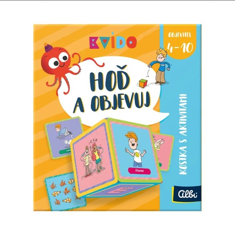 HOĎ a OBJEVUJ - kostka s aktivitami Kvído