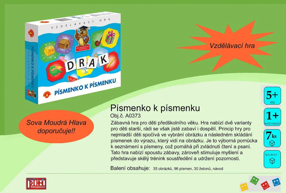 PÍSMENKO k PÍSMENKU - vzdělávací hra