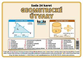 GEOMETRICKÉ ÚTVARY - sada 24 laminovaných karet