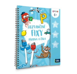 ROZTANČENÉ FIXY - PÍSMENA a ČÍSLA - stíratelný sešit A4