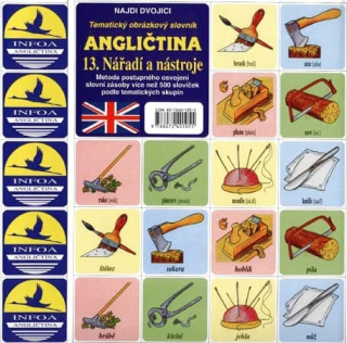 NÁŘADÍ a NÁSTROJE - ANGLICKÉ PEXESO 13 - tematický obrázkový slovník