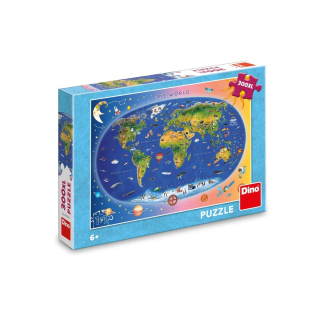 DĚTSKÉ PUZZLE - MAPA SVĚTA XL 300 dílků