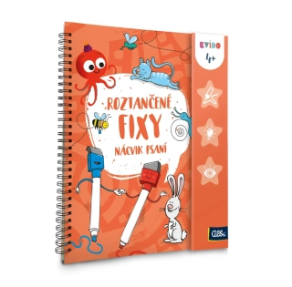 ROZTANČENÉ FIXY 4+ - NÁCVIK PSANÍ - stíratelný sešit A4